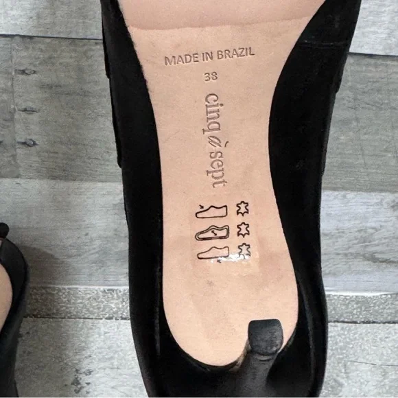 Cinq à Sept Margot Pointed Toe Pump Heels In Black - Size - 8 .US / 38 .EU - Picture 10 of 11